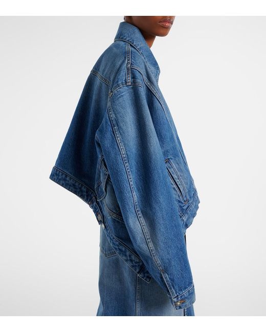 Givenchy Blue Deconstructed Oversized Denim Jacket