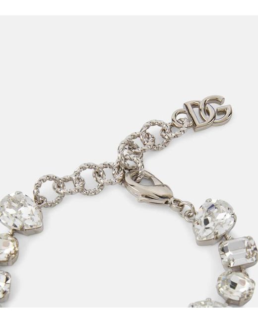 Dolce & Gabbana Metallic Dg Crystal-Embellished Bracelet