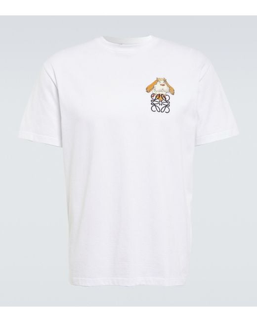 Loewe X Howl's Moving Castle T-Shirt Heen aus Baumwolle in White für Herren