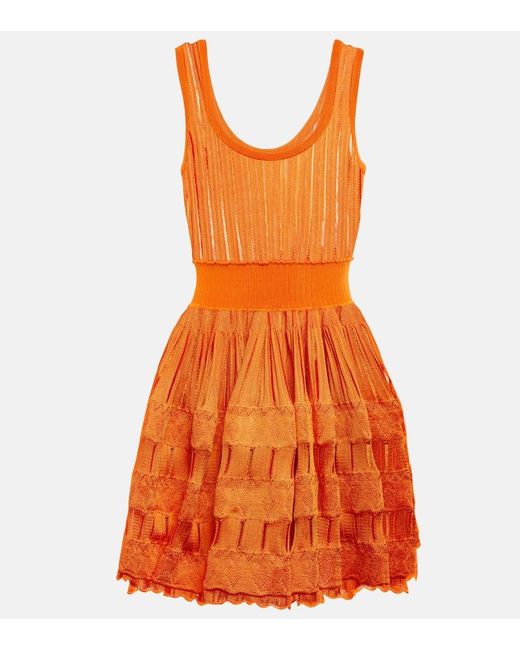 Alaïa Orange Crinoline Minidress