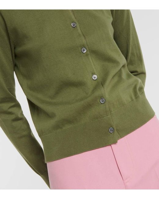 Cardigan in misto cotone di Polo Ralph Lauren in Green