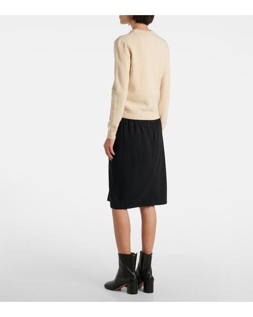 Maison Margiela Natural Virgin Wool Cardigan