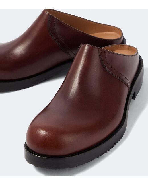 Dries Van Noten Brown Leather Mules for men
