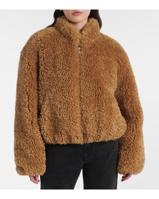 Isabel Marant Brown Jacke Anasta Aus Faux Fur