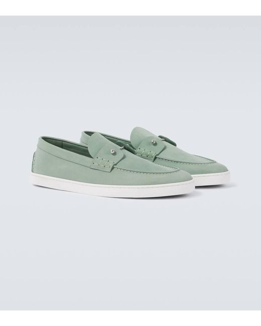 Christian Louboutin Slip-Ons Chambeliboat Aus Leder in Green für Herren