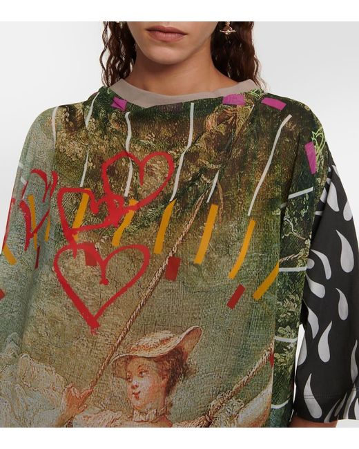 Vivienne Westwood Green Bedrucktes T-Shirt Swing aus Baumwolle