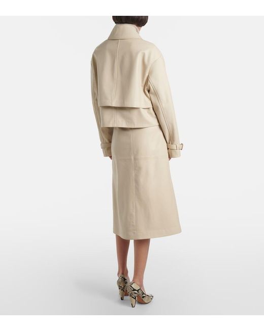 Joseph Natural Cropped Leather Jacket