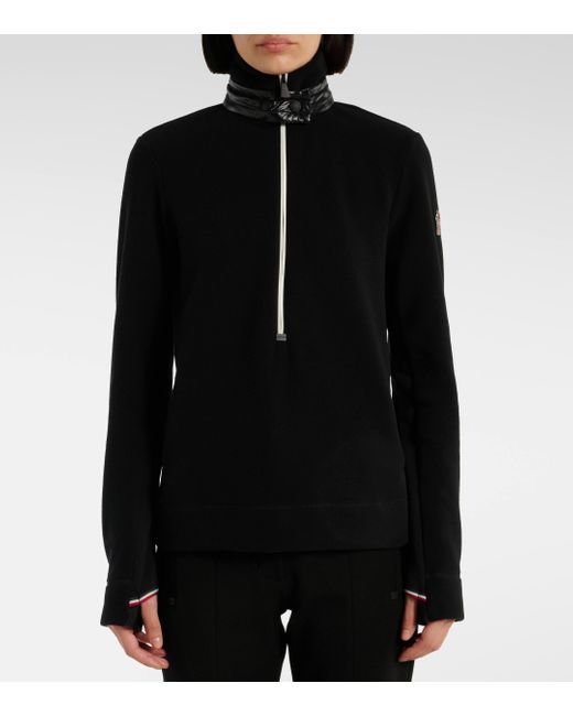 Moncler Black Jersey Sweatshirt