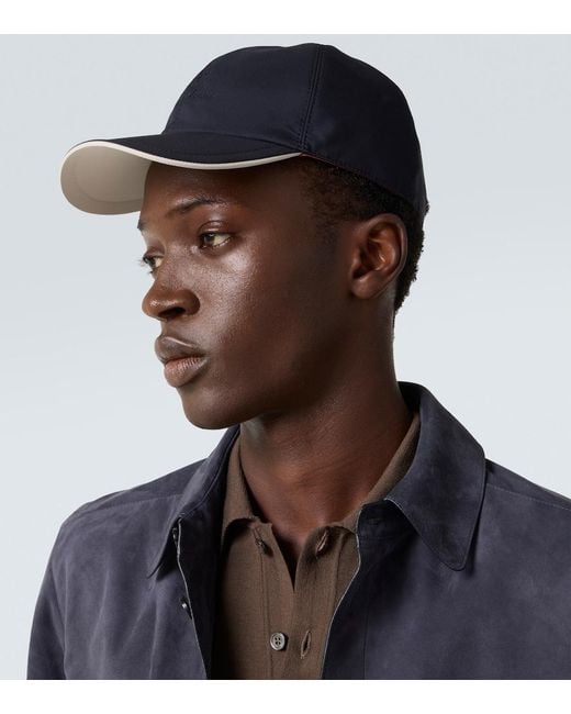Loro Piana Blue Logo Baseball Cap for men