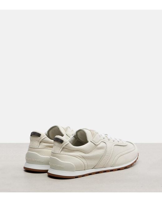 Brunello Cucinelli White Leather Sneakers