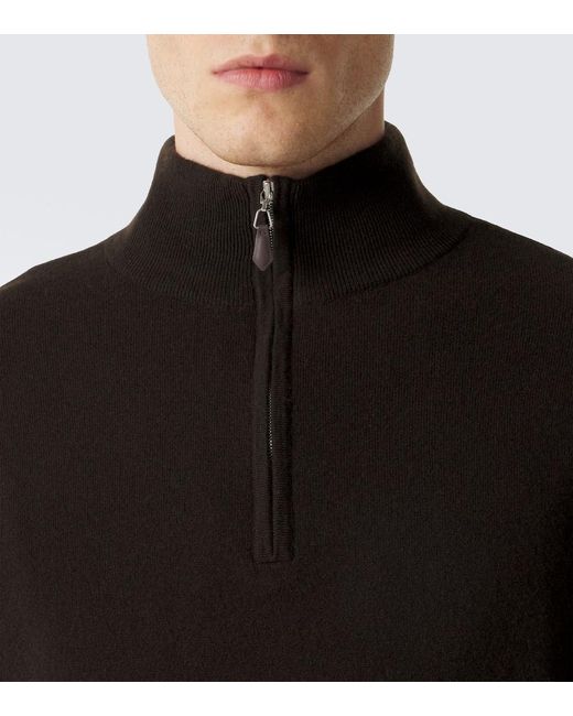 arch4 Black Mr Fenchurch Cashmere Half-Zip Sweater for men