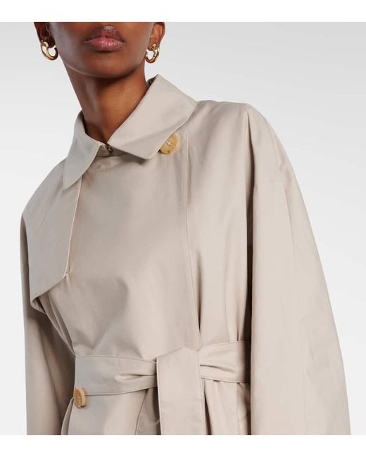 Max Mara Natural Trenchcoat Strench Aus Twill