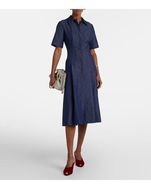 Vince Blue Denim Shirt Dress