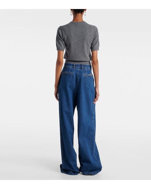 Dolce & Gabbana Blue Wide-Leg Jeans