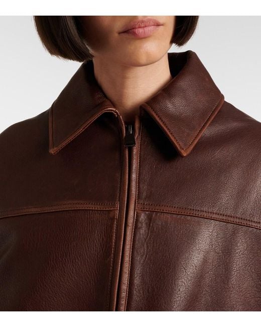 Jonathan Simkhai Brown Huntington Leather Jacket