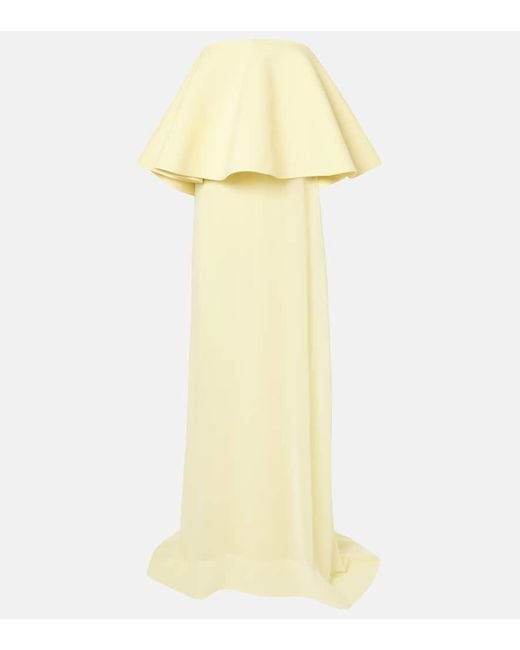 Jacquemus Yellow La Robe Vela Chiffon Gown