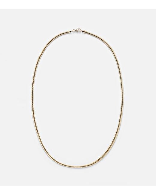 STONE AND STRAND Metallic Serpentine 14Kt Chain Necklace