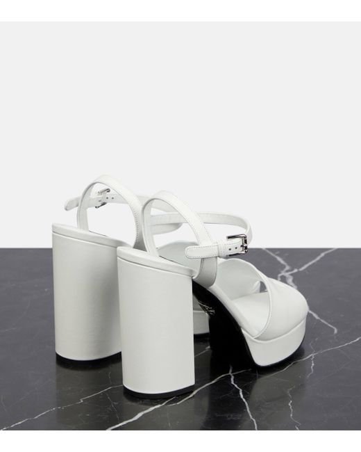 Sandales DG a plateau en cuir Dolce & Gabbana en coloris White
