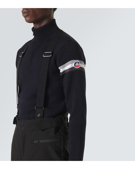 Fusalp Black Tomaso Ski Salopettes for men