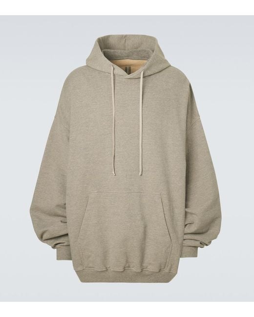 Rick Owens Natural Drkshdw Hun Cotton-Blend Jersey Hoodie for men