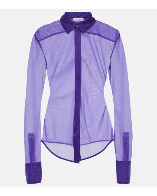 The Attico Purple Knitted Shirt