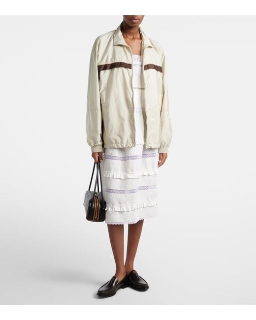 Chaqueta De Re-Nylon Prada de color White