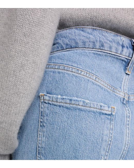 Agolde Blue Riley High-Rise Straight Jeans