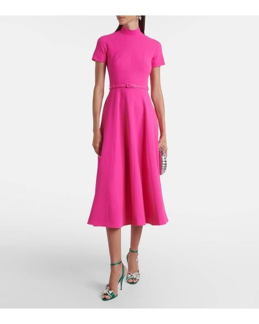 Robe Longue Camilla En Laine Emilia Wickstead en coloris Pink