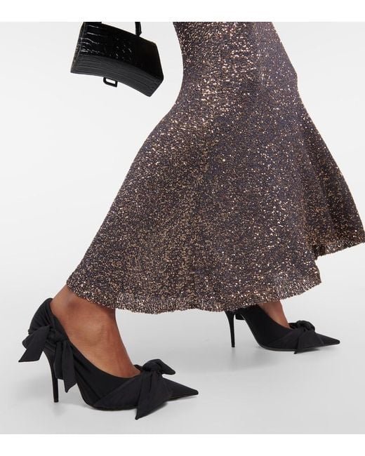 Balenciaga Black Knife Knot Bow-Detail Pumps
