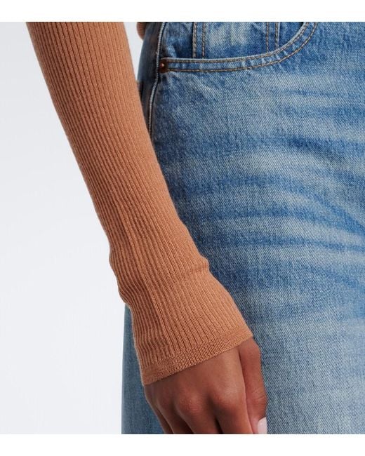 Chloé Multicolor Ribbed-Knit Wool Henley Shirt