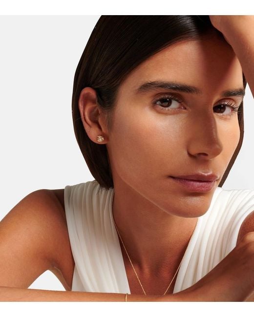 Pendientes Sunburst De Oro De 14 Ct Con Diamantes Sydney Evan de color Metallic