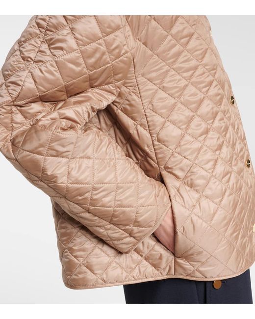Max Mara Brown The Cube Luci Quilted Padded Jacket