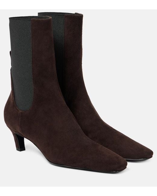 Totême Brown Suede Ankle Boots
