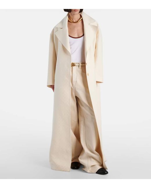 Gucci White Tanktop Aus Gerippter Baumwolle Mit Web, Größe