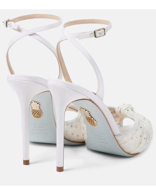 Aquazzura White Verzierte Sandalen Slow Kisses Aus Leder