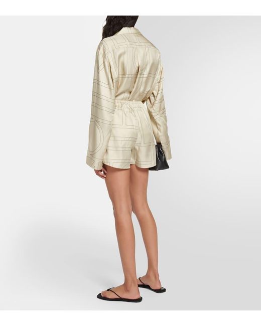 Totême  Natural Shorts Aus Seide