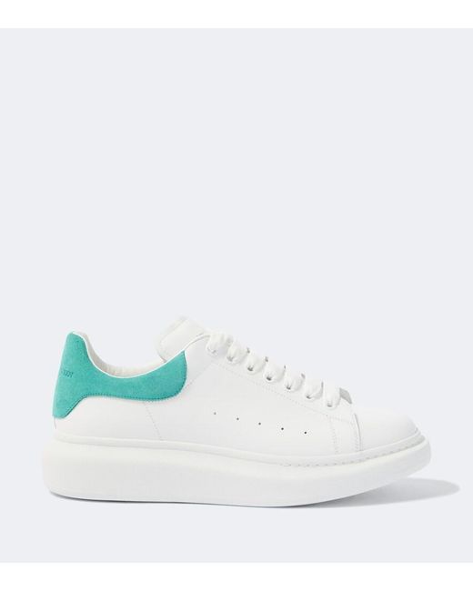 McQueen White Oversized Leather Sneakers for men