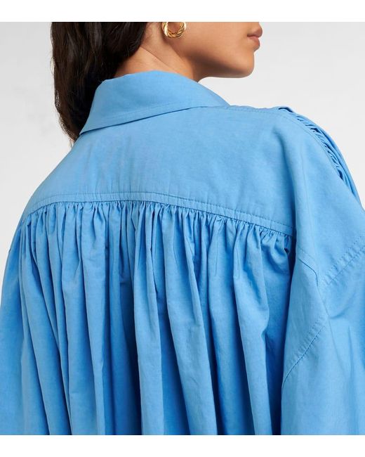 Camisa oversized de mezcla de algodon Bottega Veneta de color Blue