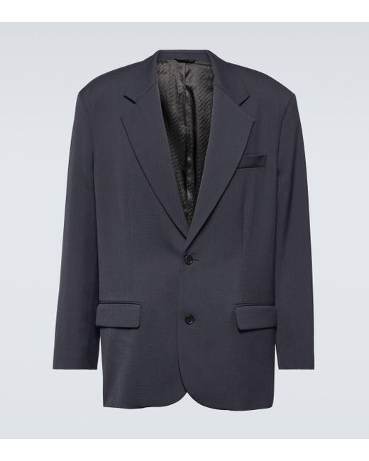 Acne Blue Oversized Wool-blend Blazer for men