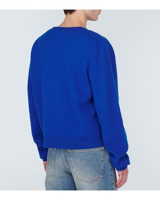 Pullover GG in lana di Gucci in Blue da Uomo