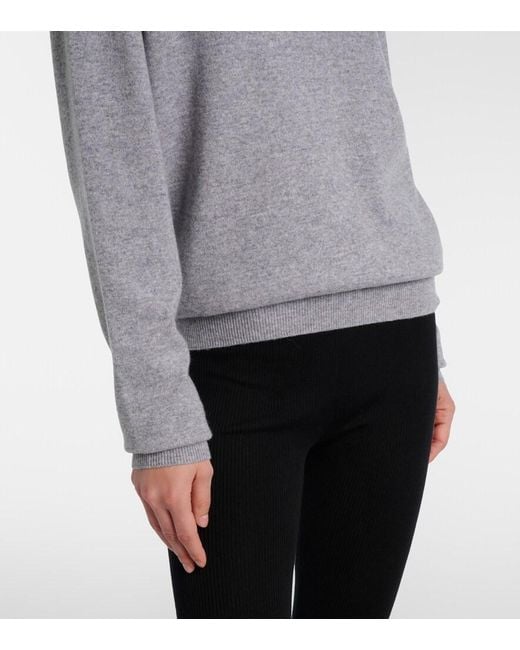 Saint Laurent Gray Cashmere Turtleneck Sweater