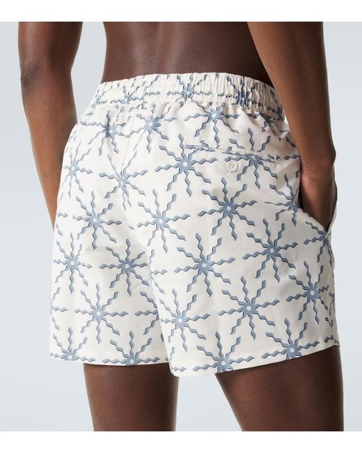 Frescobol Carioca White Rio Printed Swim Trunks for men