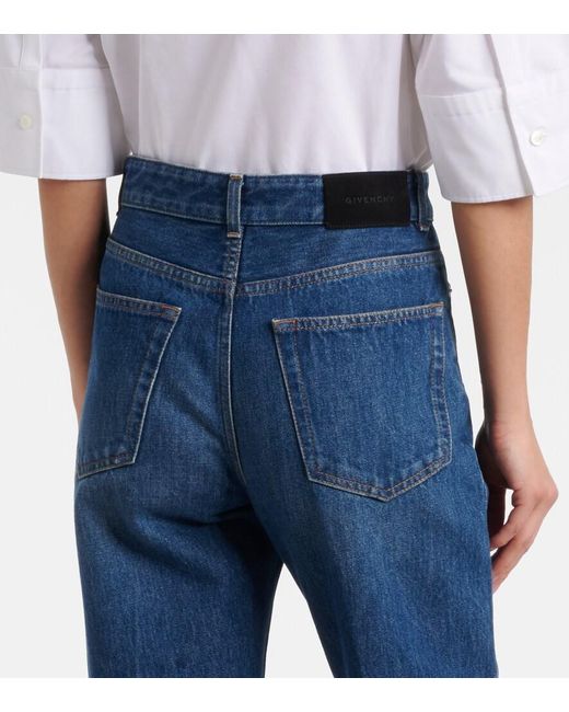 Givenchy Blue Mid-Rise Straight Jeans