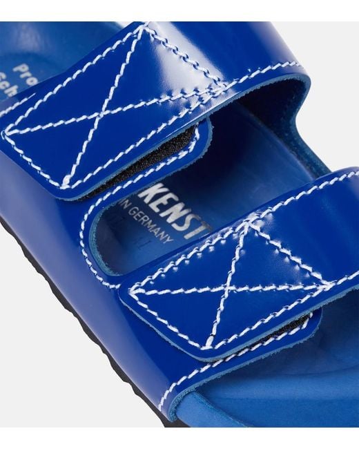 Proenza Schouler Blue X Birkenstock Leather Slides