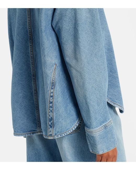 Alaïa Blue Denim Blouson Jacket