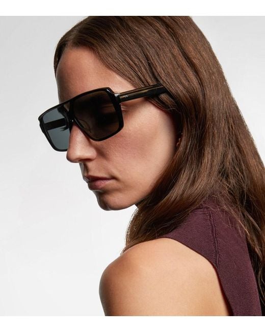 Khaite Blue Aviator Sunglasses