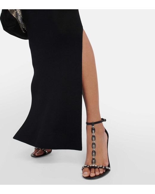 AYA MUSE Black Chain-Detail Cutout Maxi Dress