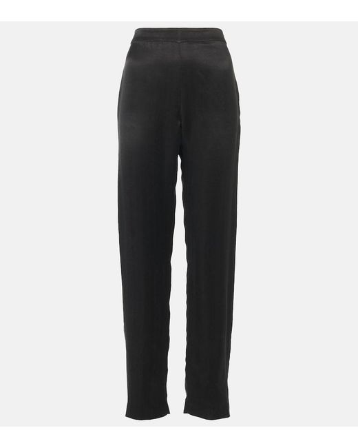 The Row Black Miros Cady Straight Pants