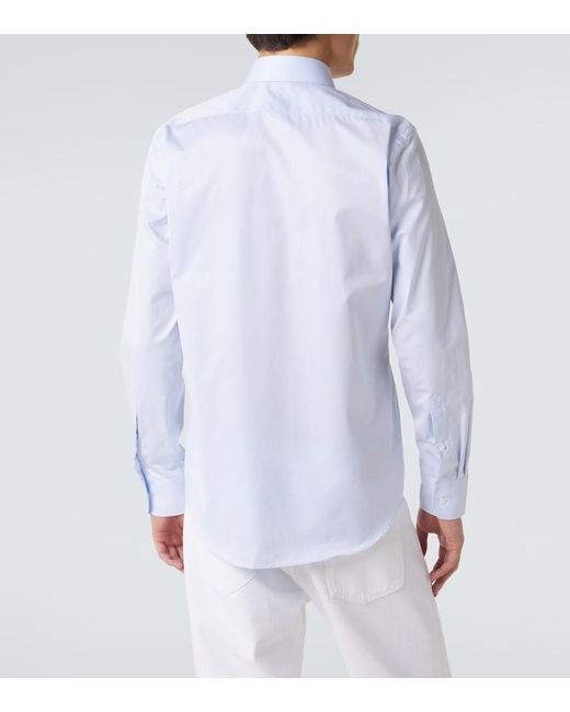 Thom Sweeney Blue Cotton Shirt for men