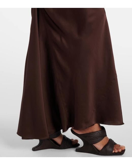 Rick Owens Brown Maxirock Aus Satin